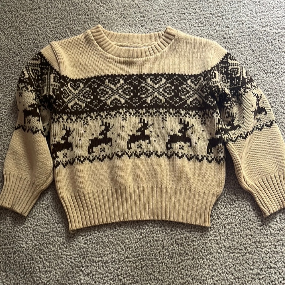Toddler Boys’ Vintage Holiday Winter Sweater